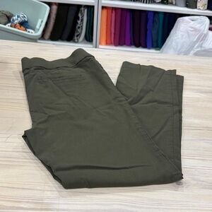 Liz Claiborne Olive Green Stretch Chinos